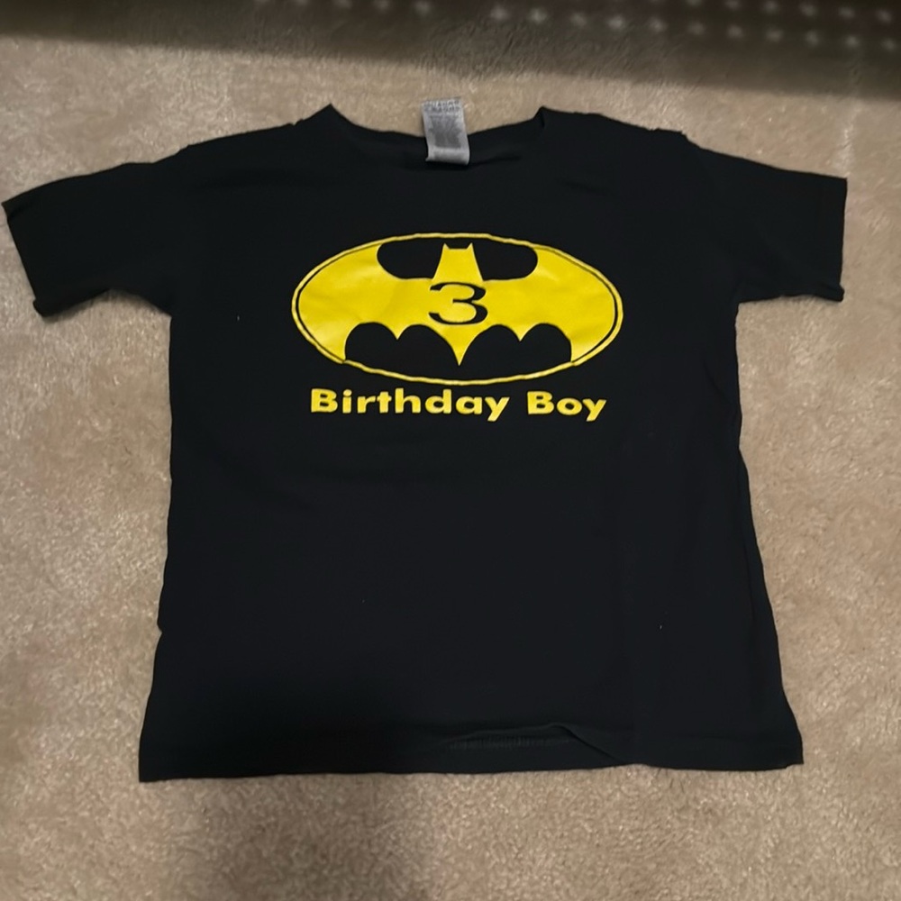3rd Birthday Boy Batman Inspired T-Shirt